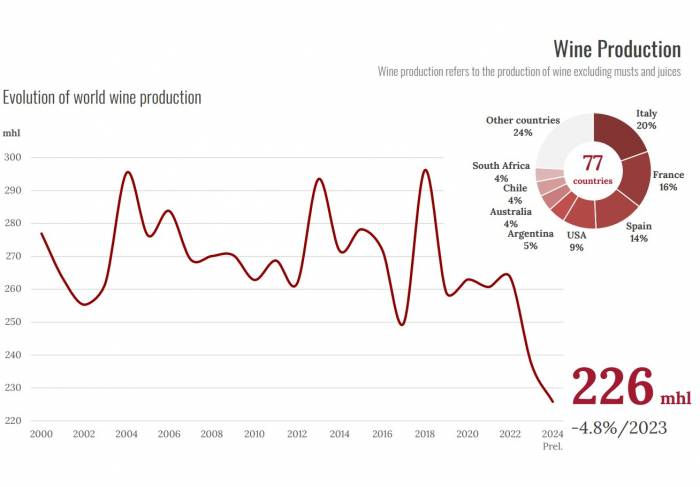 Global wine production hits lowest level since 1961 amid climate and market pressures