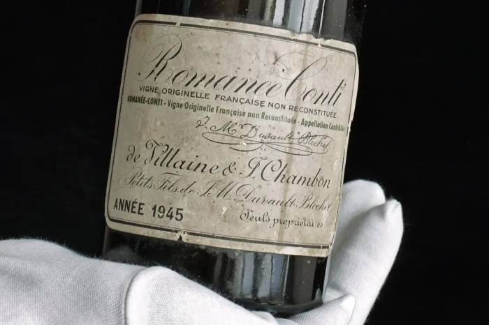 A 1945 Domaine de la Romanée-Conti Bottle Sells for $812,500 at New York Auction